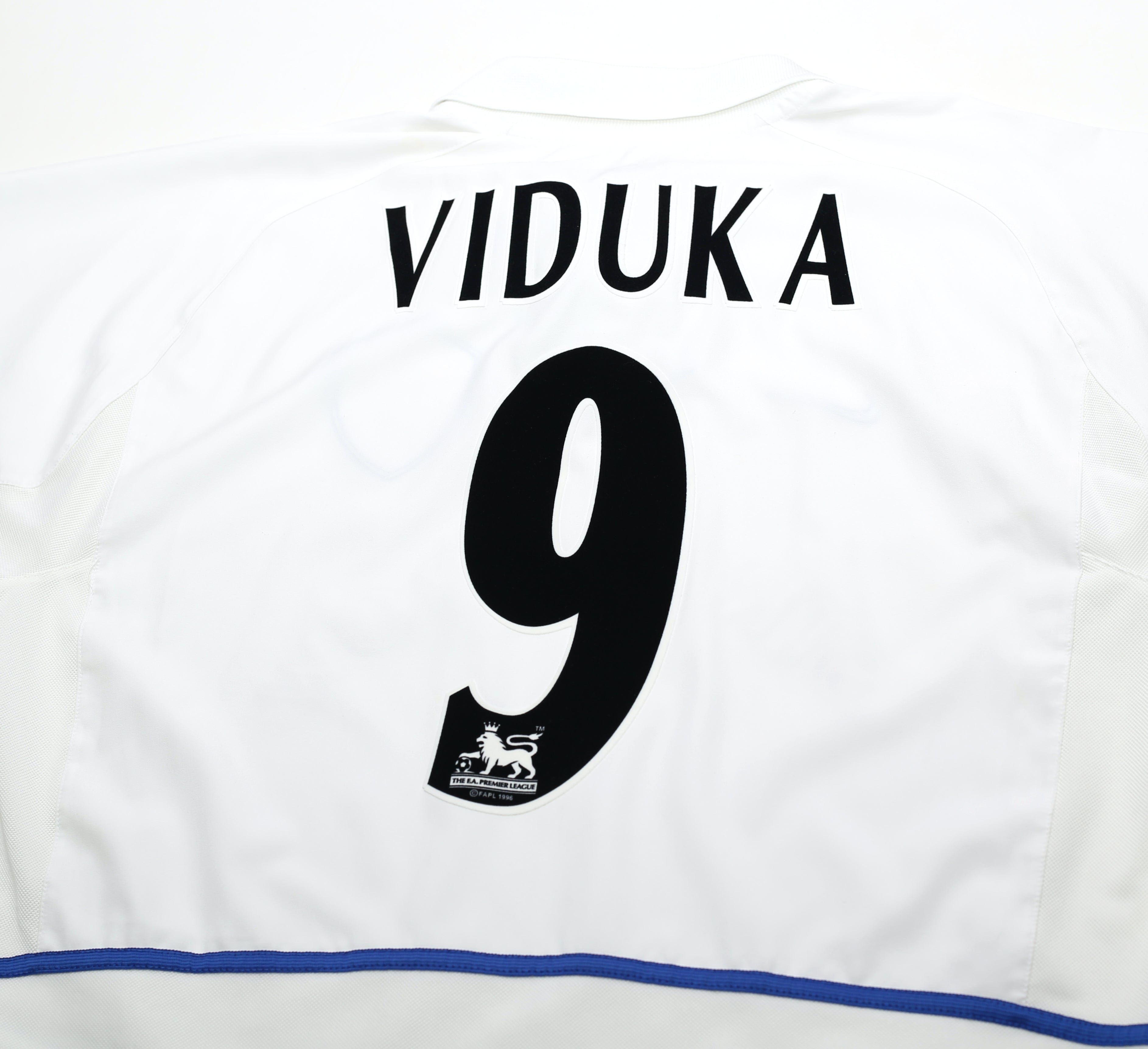 2002/03 VIDUKA #9 Leeds United Home Nike Football Shirt (L)