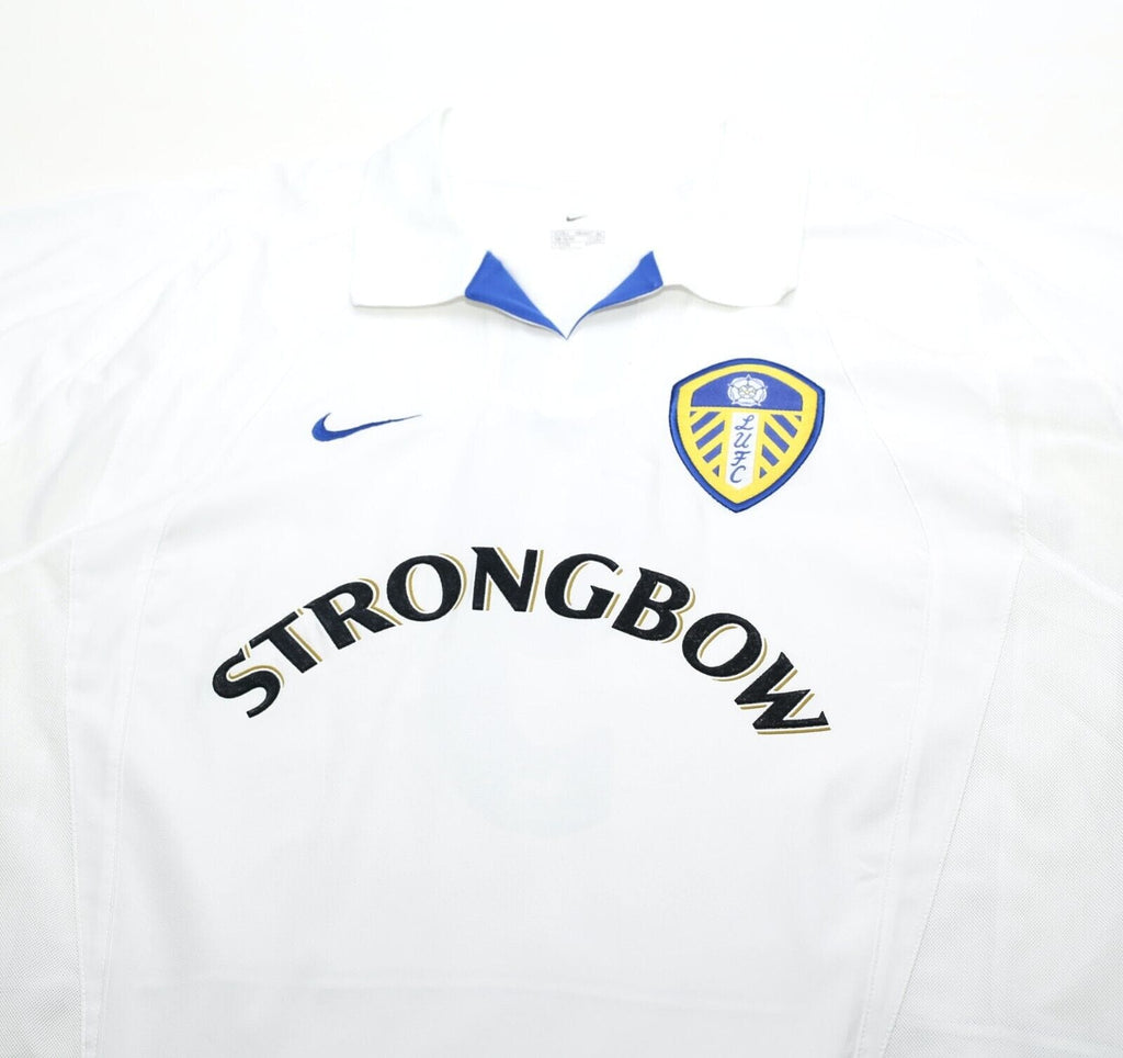 2002/03 VIDUKA #9 Leeds United Vintage Nike Home Football Shirt Jersey (L)