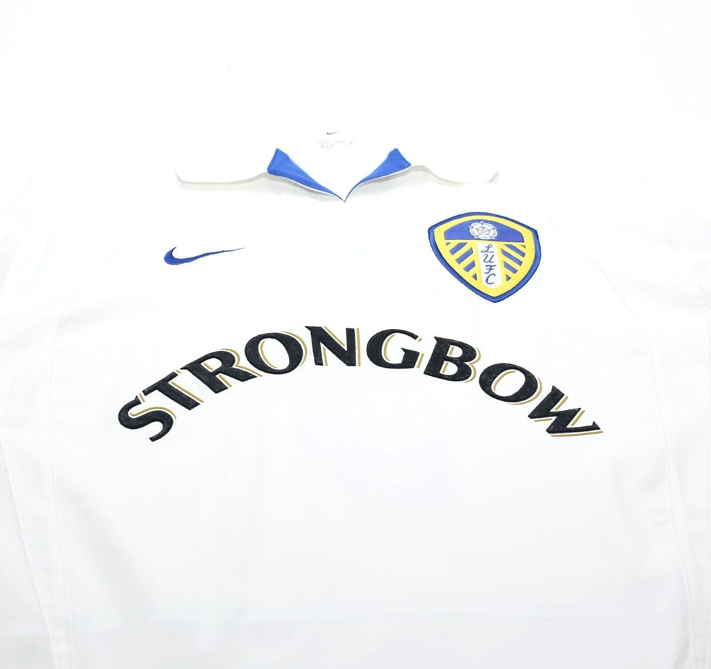 2002/03 VIDUKA #9 Leeds United Vintage Nike Home Football Shirt Jersey (L)