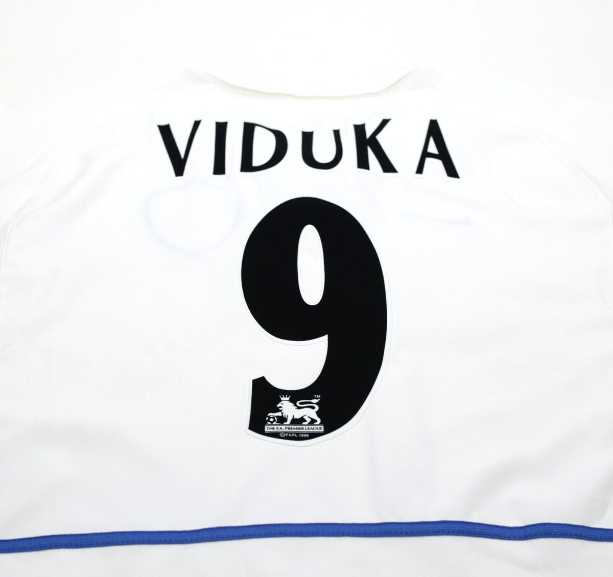 2002/03 VIDUKA #9 Leeds United Vintage Nike Home Football Shirt Jersey (L)