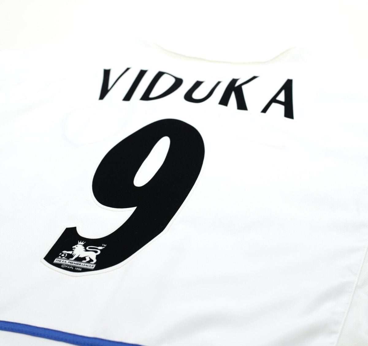 2002/03 VIDUKA #9 Leeds United Vintage Nike Home Football Shirt Jersey (L)