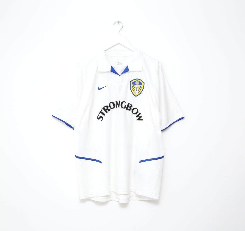 2002/03 VIDUKA #9 Leeds United Vintage Nike Home Football Shirt Jersey (L)