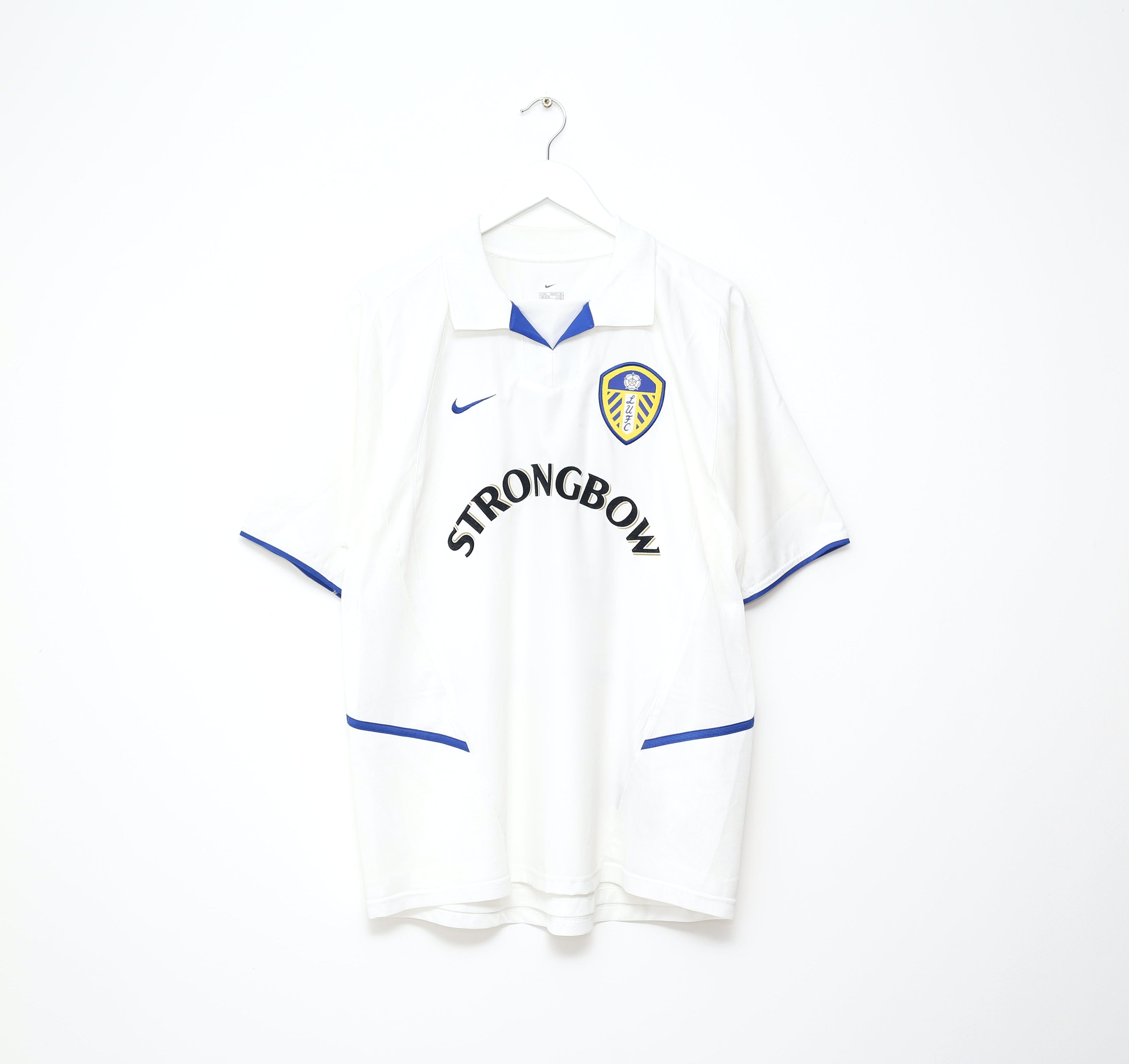2002/03 VIDUKA #9 Leeds United Vintage Nike Home Football Shirt Jersey (L)