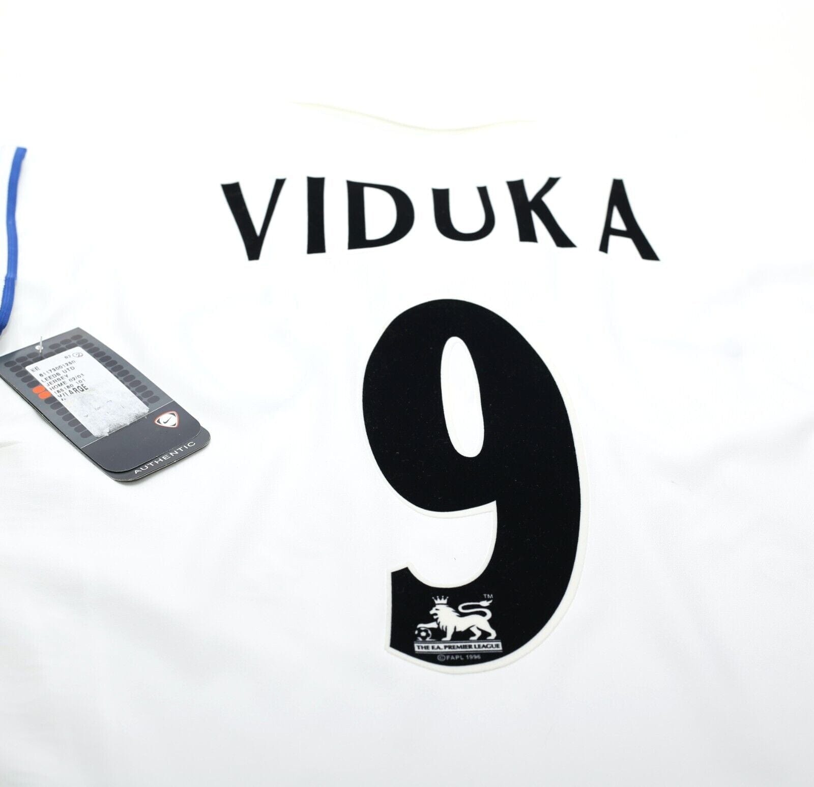 2002/03 VIDUKA #9 Leeds United Vintage Nike Home Football Shirt Jersey (XL) BNWT
