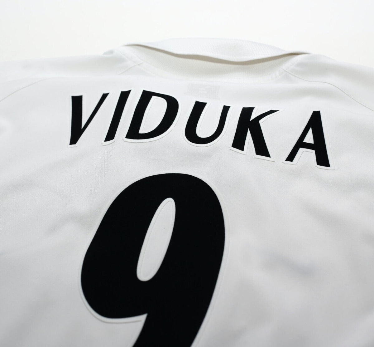 2002/03 VIDUKA #9 Leeds United Vintage Nike Home Football Shirt (L)