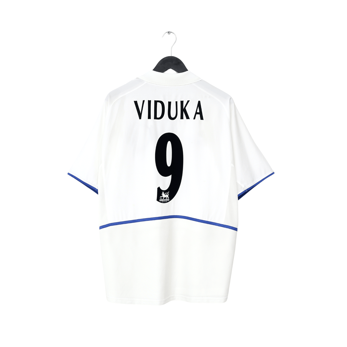 2002/03 VIDUKA #9 Leeds United Vintage Nike Home Football Shirt (L)