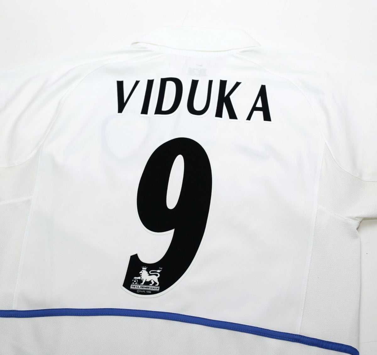 2002/03 VIDUKA #9 Leeds United Vintage Nike Home Football Shirt (S)