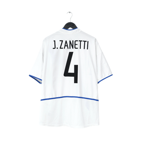 2002/03 ZANETTI #4 Inter Milan Vintage Nike Away Football Shirt (XL)