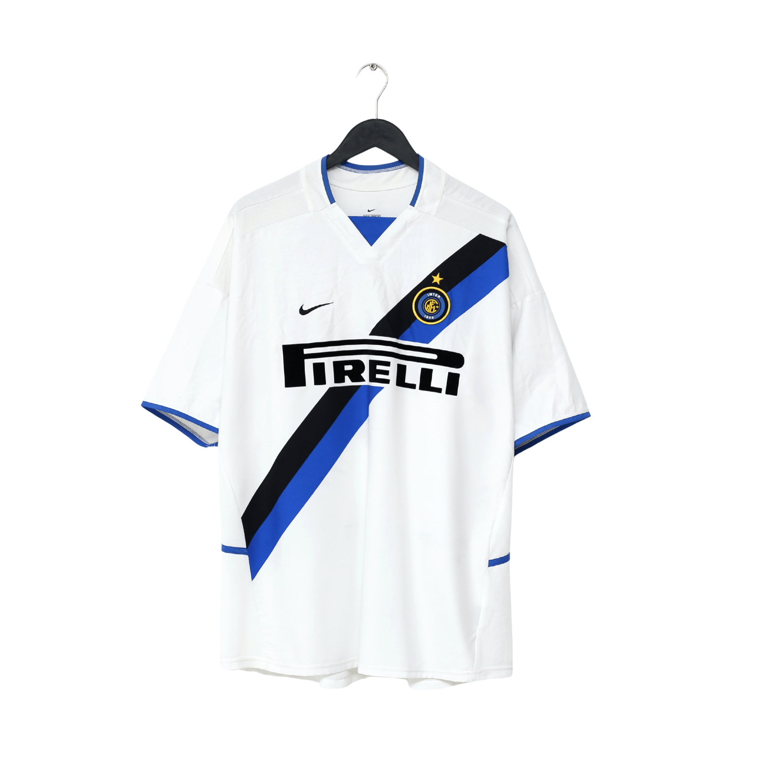 2002/03 ZANETTI #4 Inter Milan Vintage Nike Away Football Shirt (XL)