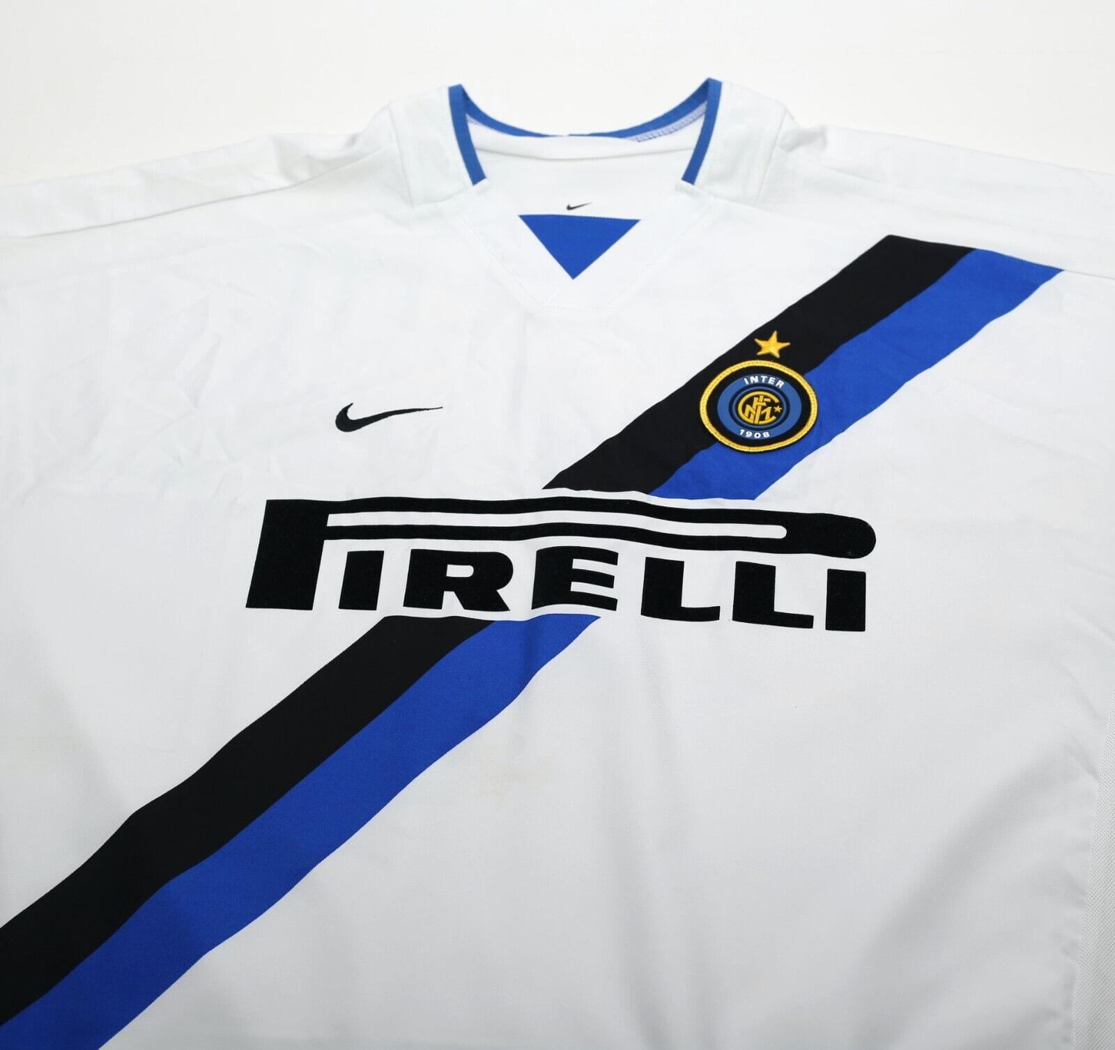 2002/03 ZANETTI #4 Inter Milan Vintage Nike Away Football Shirt (XL)