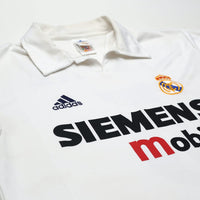 2002/03 Zidane #5 Real Madrid Vintage adidas Centenary Home Football Shirt (M)