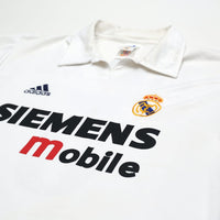 2002/03 Zidane #5 Real Madrid Vintage adidas Centenary Home Football Shirt (M)