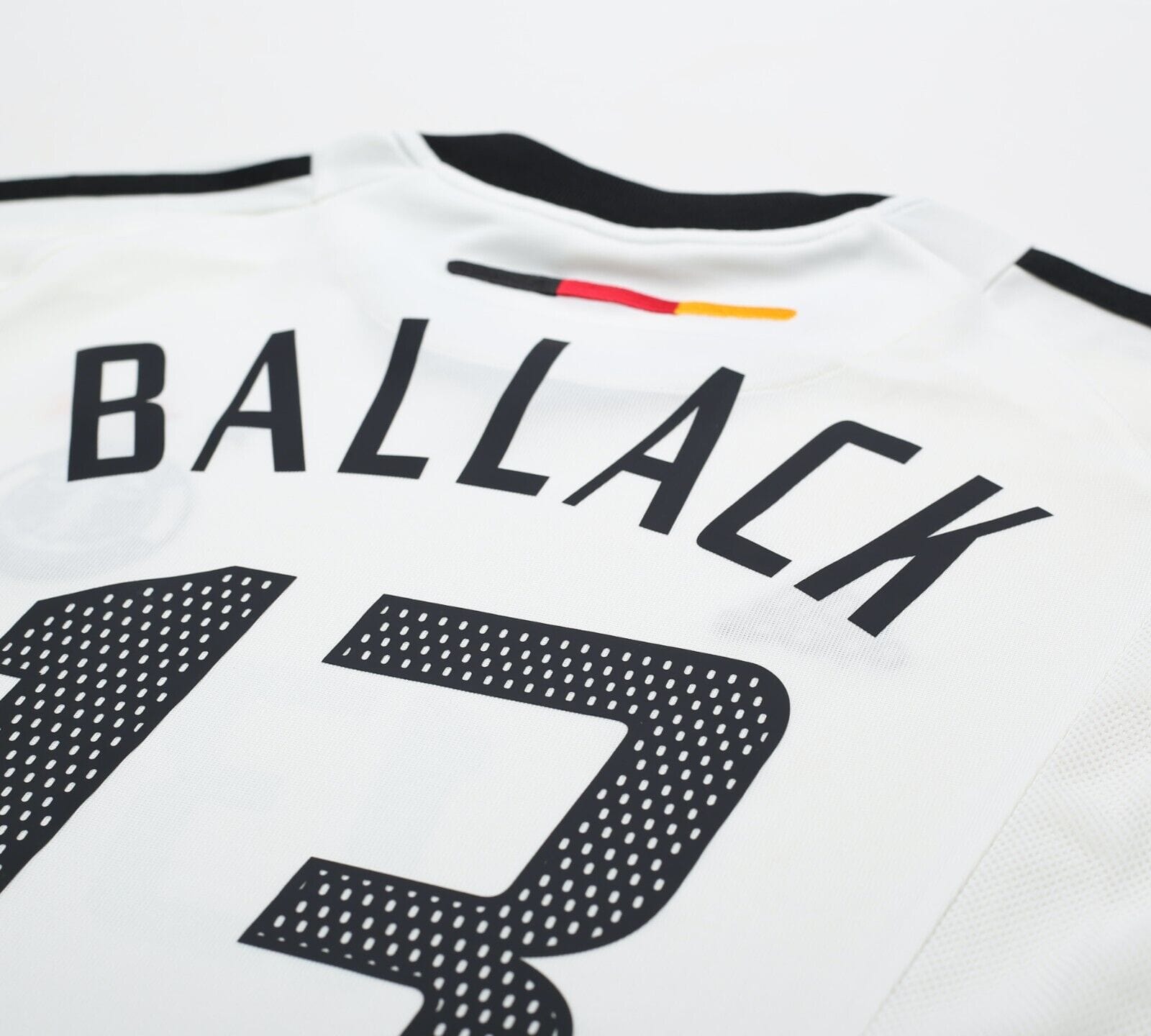 2002/04 BALLACK #13 Germany Vintage adidas Home Football Shirt (XL) WC 2002