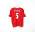 2002/04 BAROS #5 Liverpool Vintage Reebok Home Football Shirt Jersey (L)