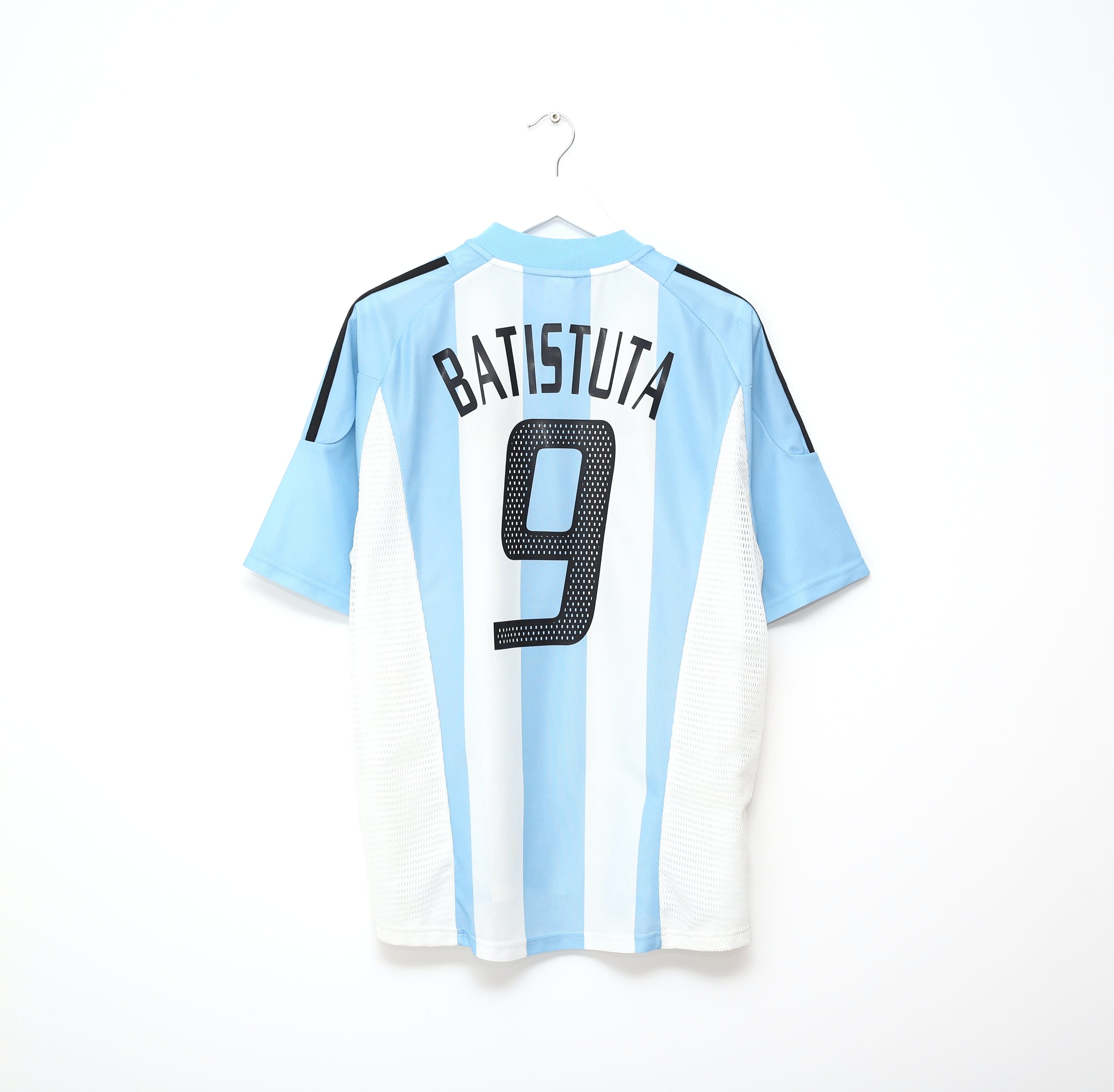 2002/04 BATISTUTA #9 Argentina Vintage adidas Home Football Shirt