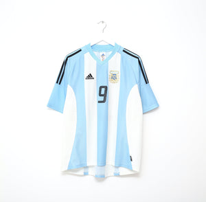 2002/04 BATISTUTA #9 Argentina Vintage adidas Home Football Shirt Jersey (L)
