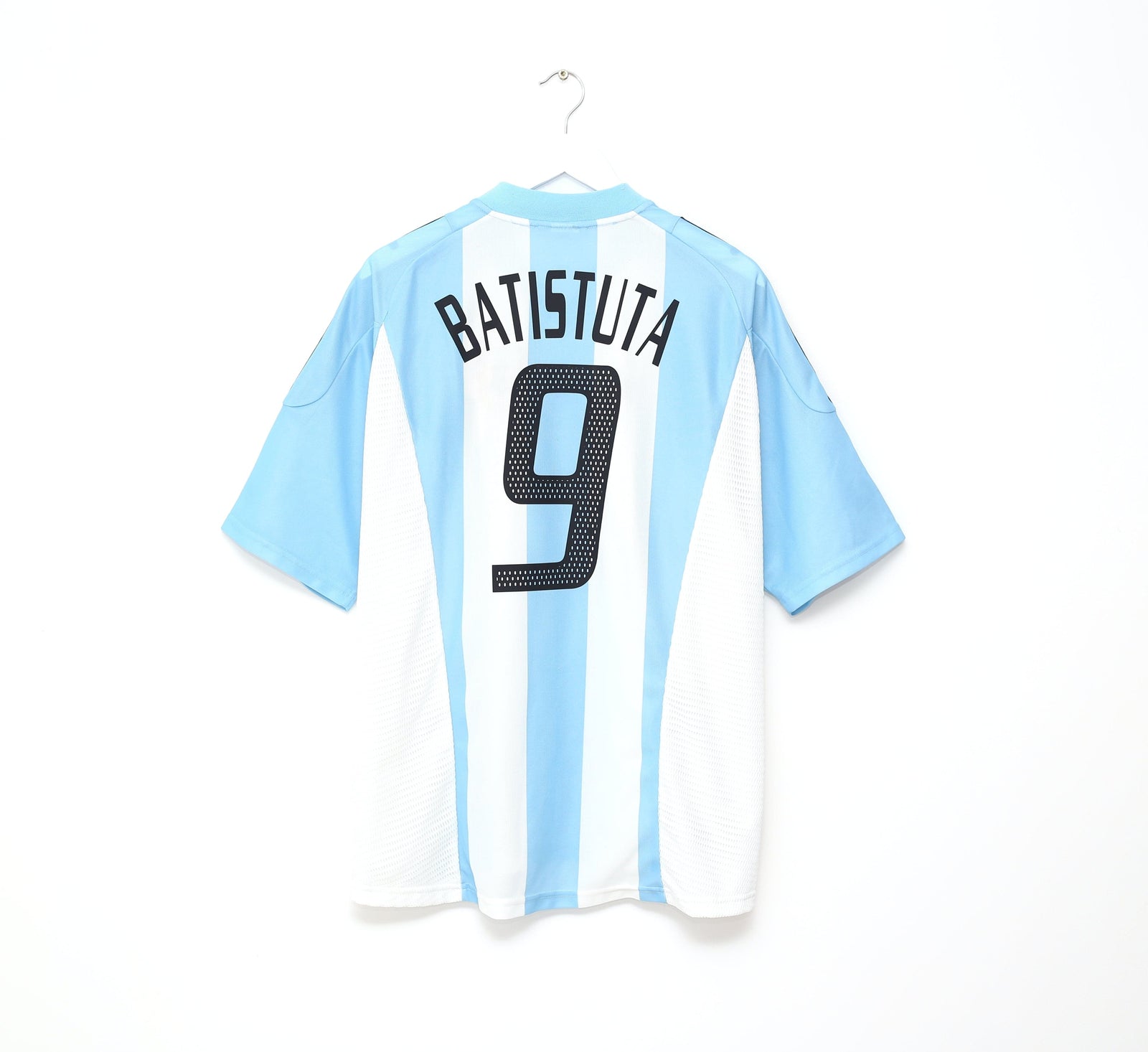 2002/04 BATISTUTA #9 Argentina Vintage adidas Home Football Shirt Jersey (XL)