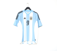 2002/04 BATISTUTA #9 Argentina Vintage adidas Home Football Shirt (M)