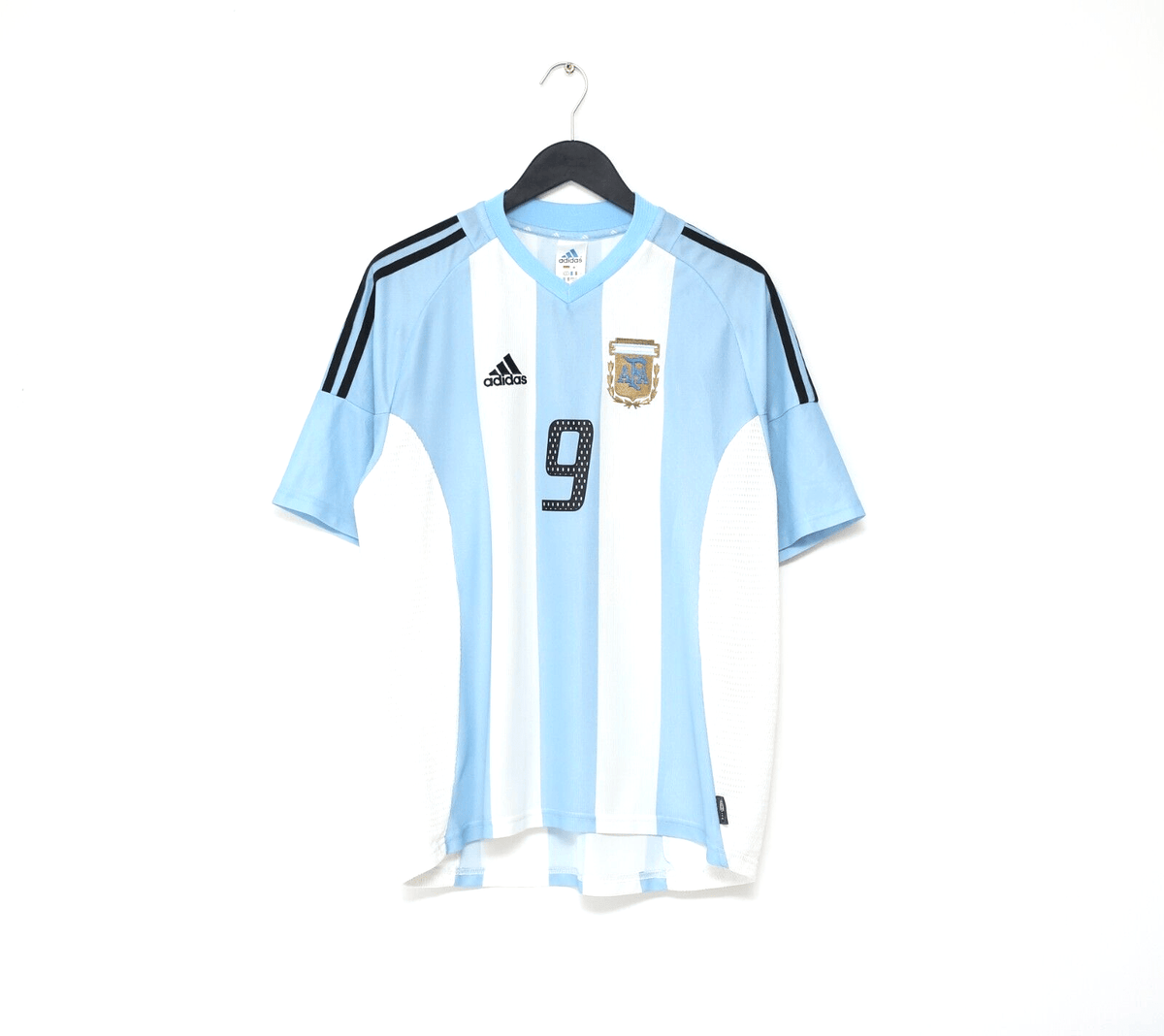 2002/04 BATISTUTA #9 Argentina Vintage adidas Home Football Shirt (M)