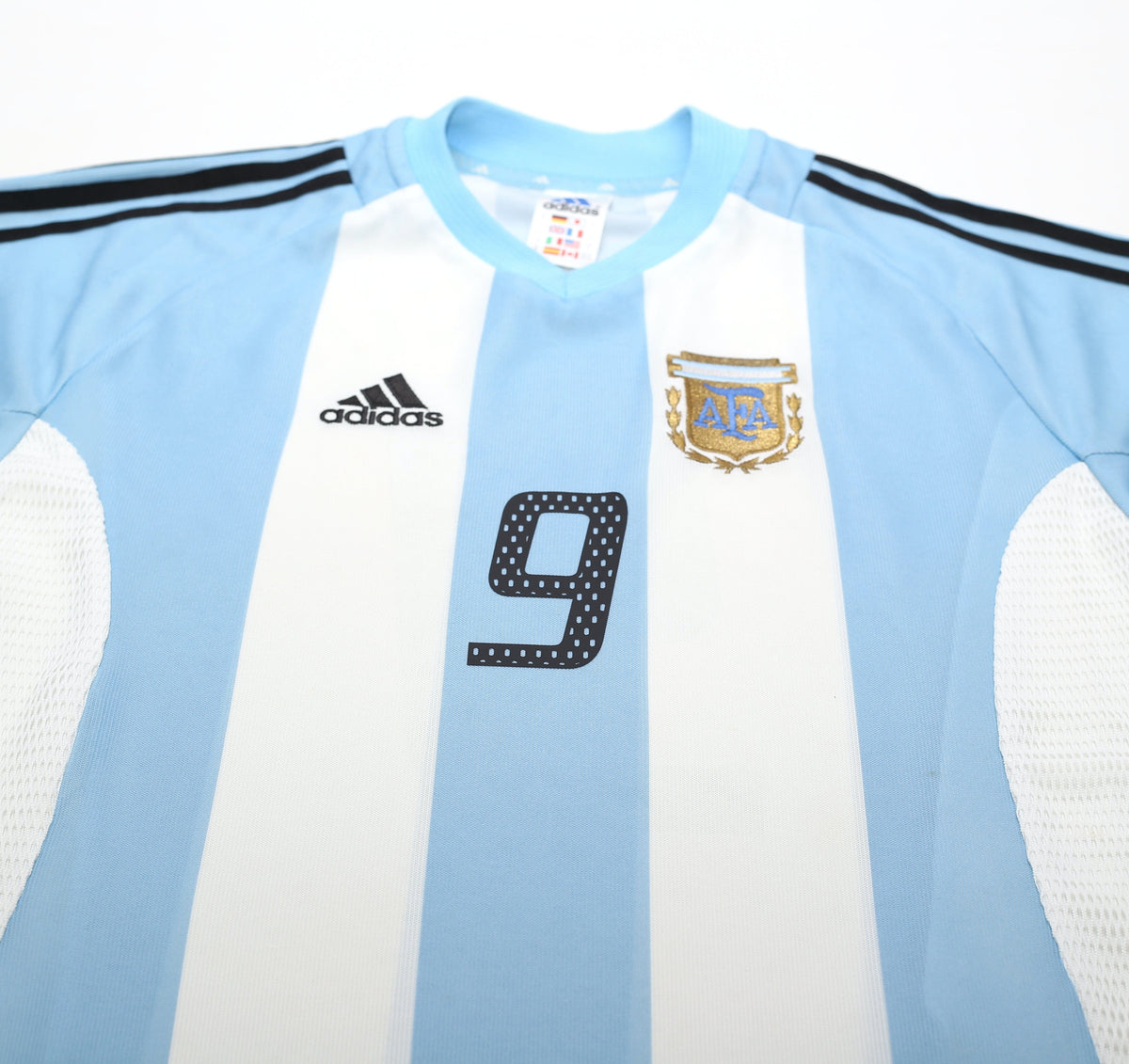 2002/04 BATISTUTA #9 Argentina Vintage adidas Home Football Shirt (M)