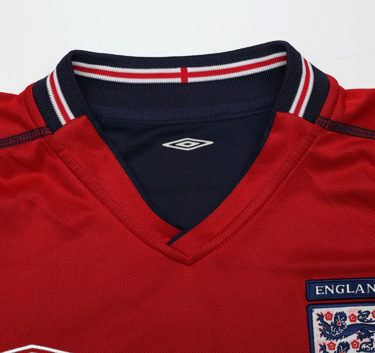 2002/04 BECKHAM #7 England Vintage Umbro Away Football Shirt (L) Argentina WC