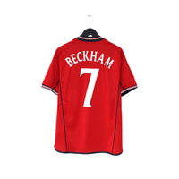 2002/04 BECKHAM #7 England Vintage Umbro Away Football Shirt (L) Argentina WC