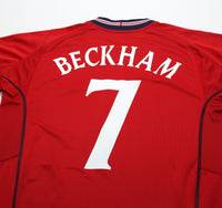 2002/04 BECKHAM #7 England Vintage Umbro Away Football Shirt (L) Argentina WC