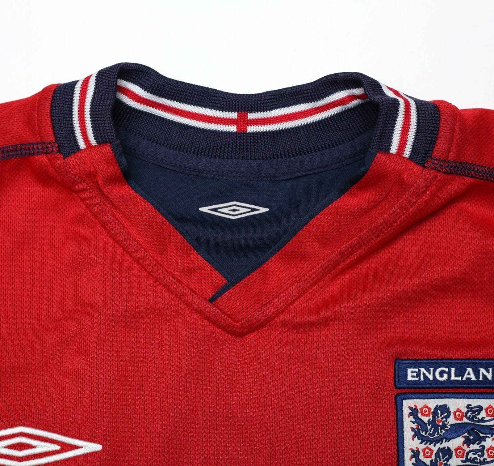 2002/04 BECKHAM #7 England Vintage Umbro Away Football Shirt (L) Argentina WC