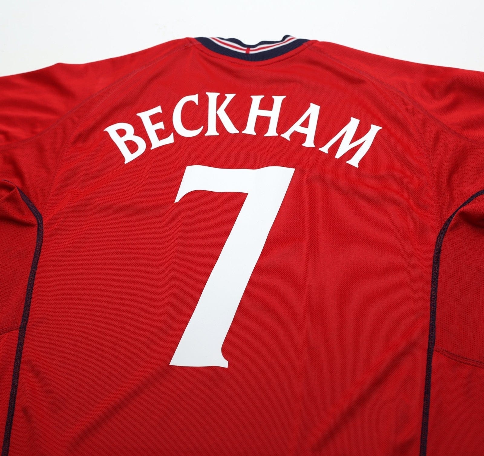 2002/04 BECKHAM #7 England Vintage Umbro Away Football Shirt (L) Argentina WC