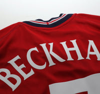 2002/04 BECKHAM #7 England Vintage Umbro Away Football Shirt (L) Argentina WC
