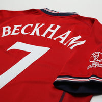 2002/04 Beckham #7 England Vintage Umbro Away Football Shirt (M) Argentina WC