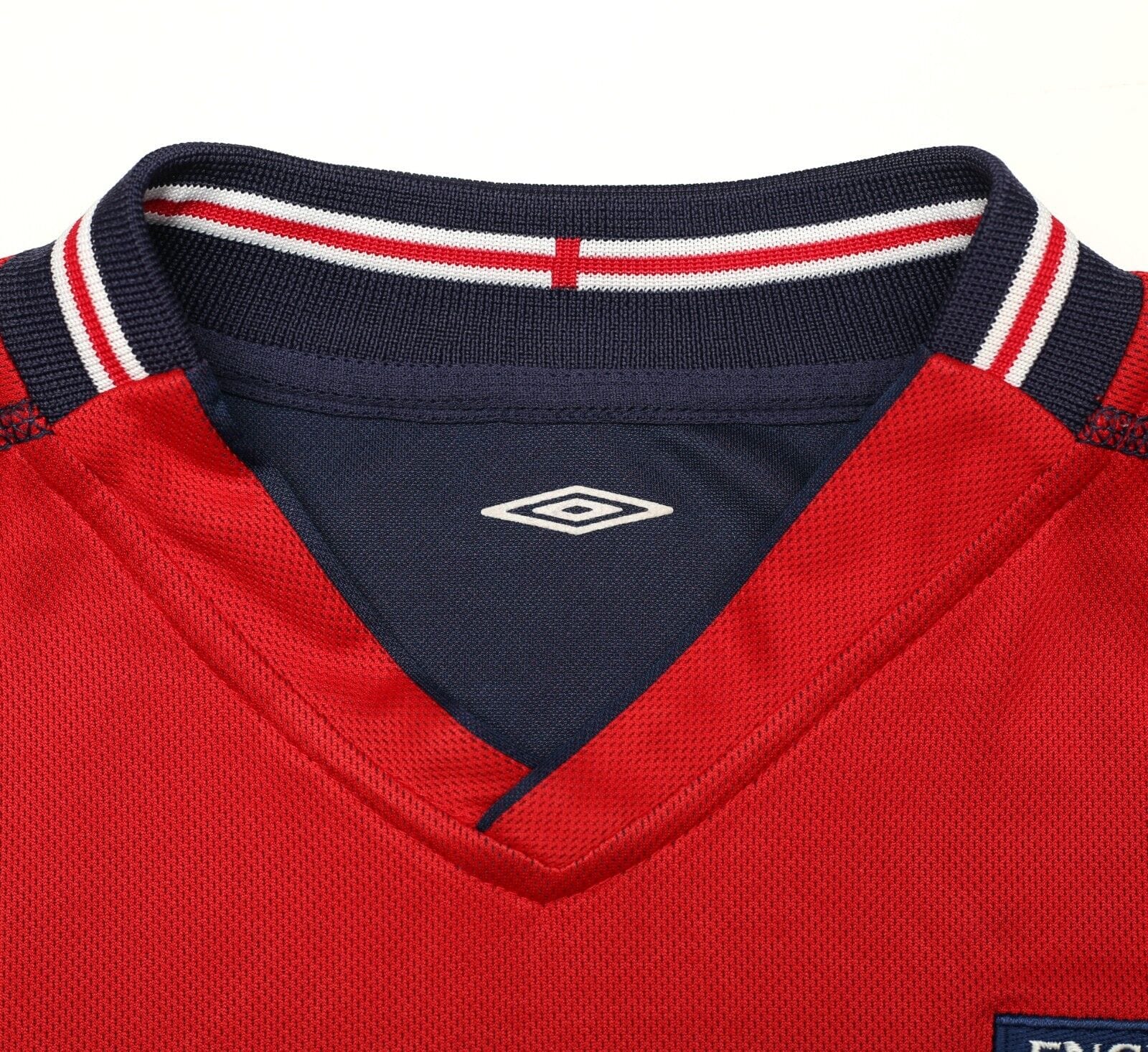 2002/04 BECKHAM #7 England Vintage Umbro Away Football Shirt (M) Argentina WC