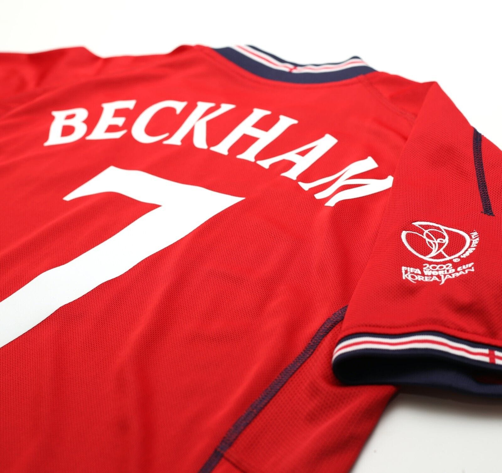 2002/04 BECKHAM #7 England Vintage Umbro Away Football Shirt (M) Argentina WC