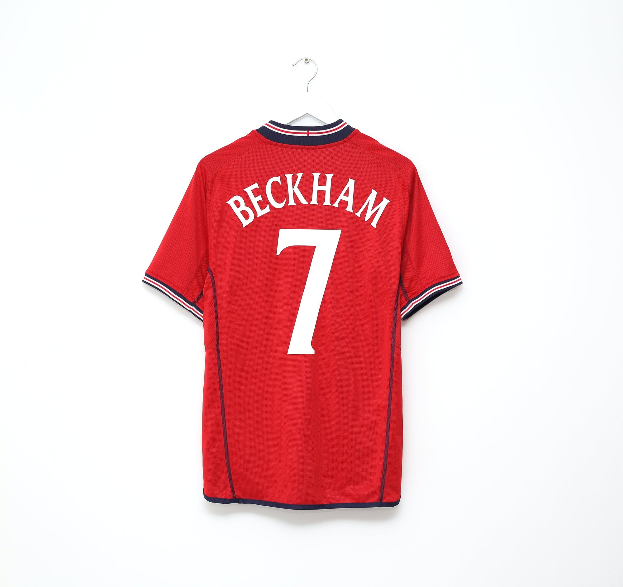 2002/04 BECKHAM #7 England Vintage Umbro Away Football Shirt (M) Argentina WC