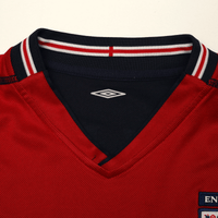 2002/04 Beckham #7 England Vintage Umbro Away Football Shirt (XL) Argentina WC