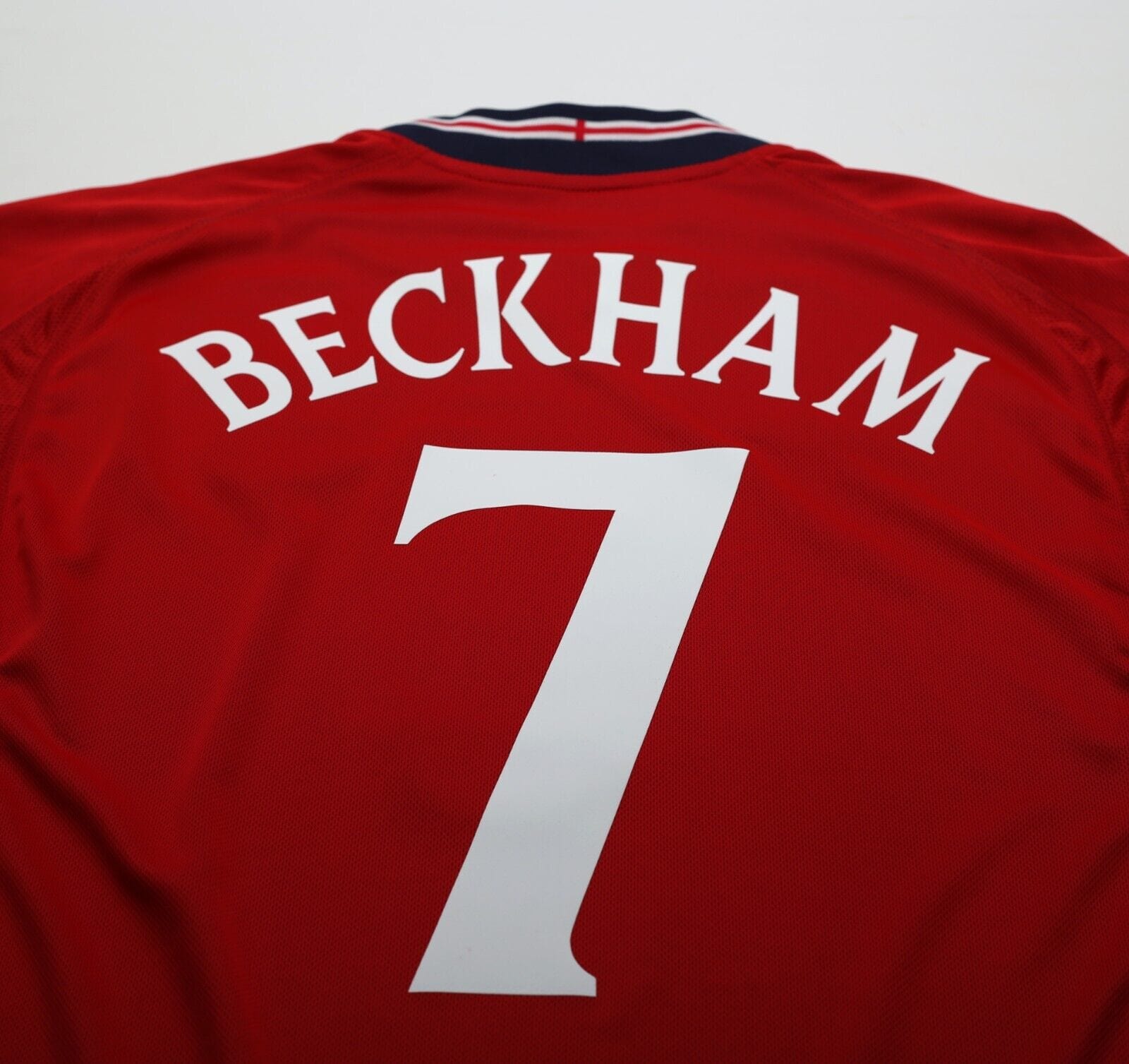 2002/04 BECKHAM #7 England Vintage Umbro Away LS Football Shirt (L) Argentina WC