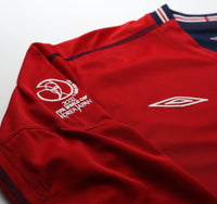 2002/04 BECKHAM #7 England Vintage Umbro Away LS Football Shirt (M) Argentina WC