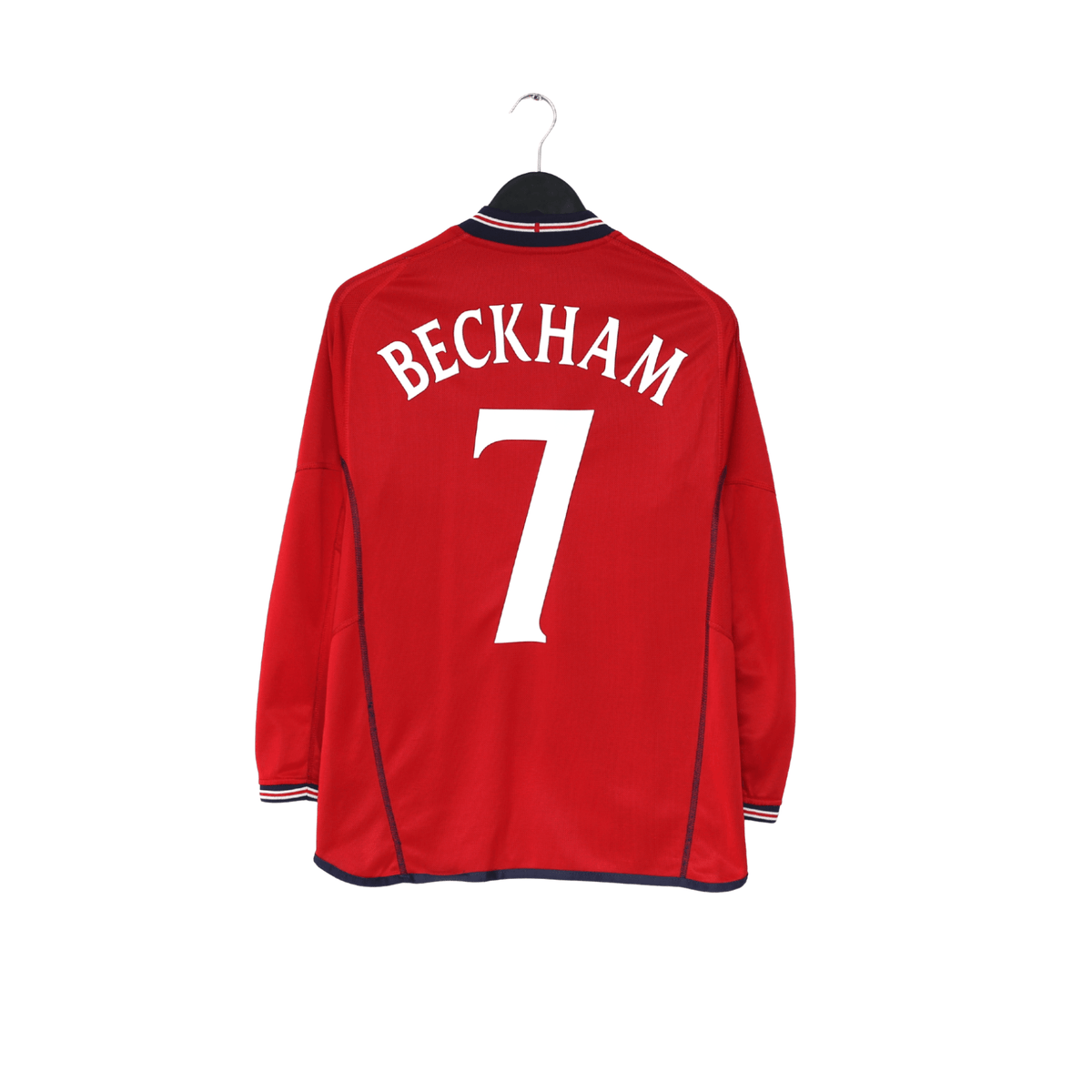2002/04 BECKHAM #7 England Vintage Umbro Away LS Football Shirt (M) Argentina WC