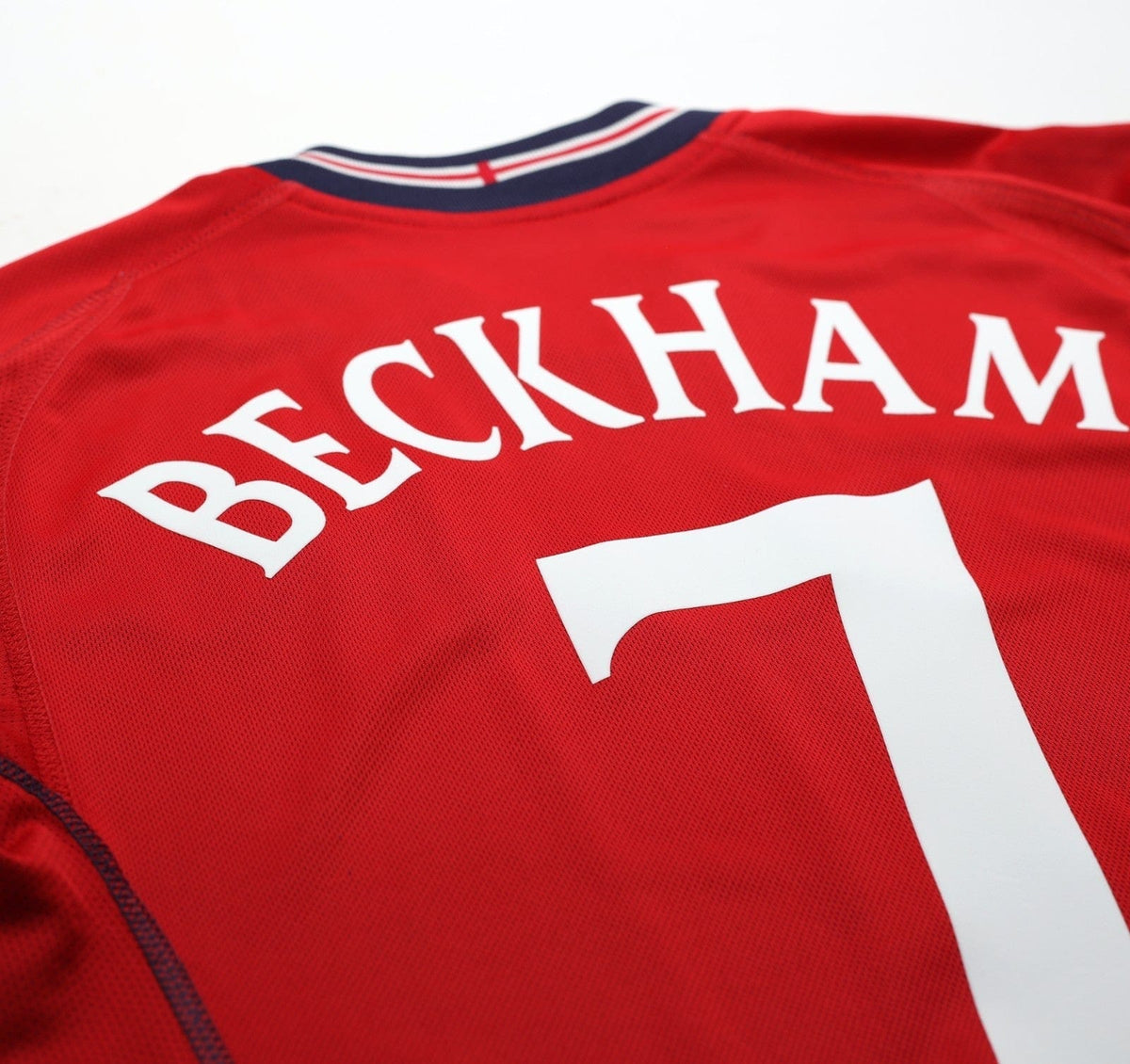 2002/04 BECKHAM #7 England Vintage Umbro Away LS Football Shirt (M) Argentina WC