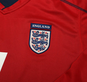 2002/04 BECKHAM #7 England Vintage Umbro Away LS Football Shirt (M) Argentina WC