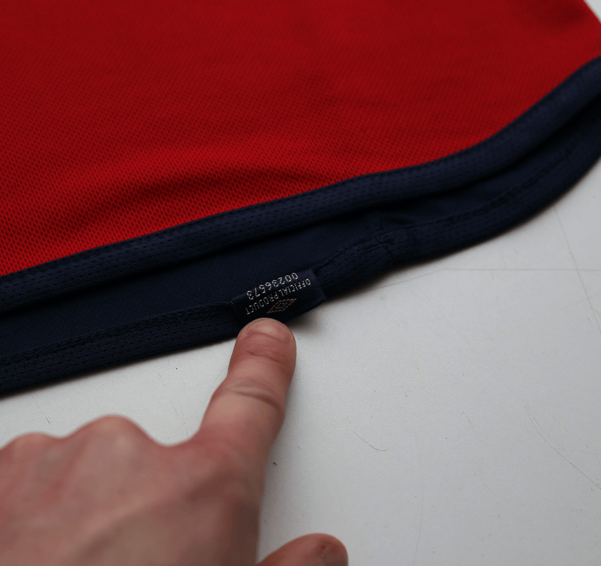 2002/04 BECKHAM #7 England Vintage Umbro Away LS Football Shirt (M) Argentina WC