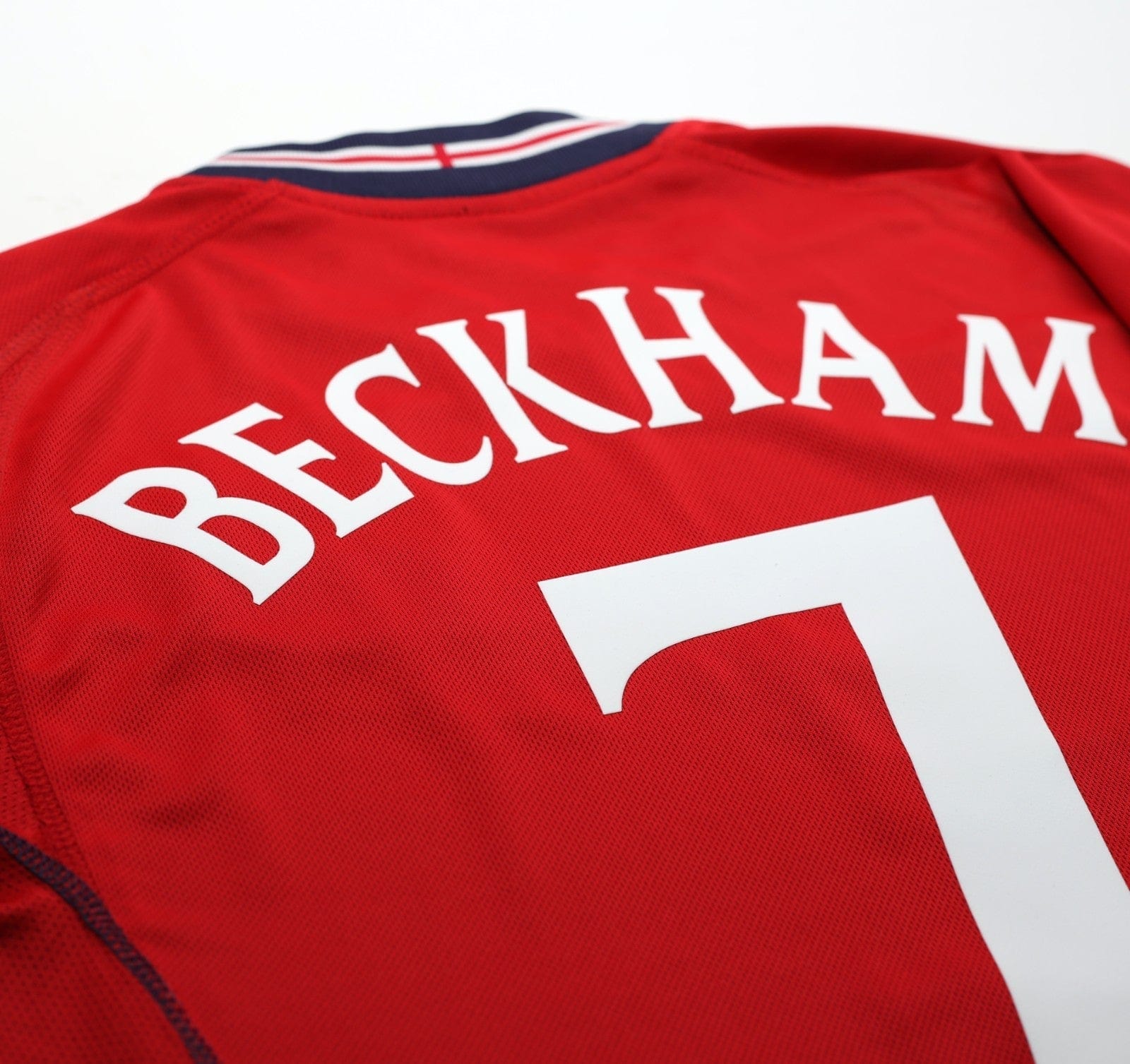 2002/04 BECKHAM #7 England Vintage Umbro Away LS Football Shirt (M) Argentina WC