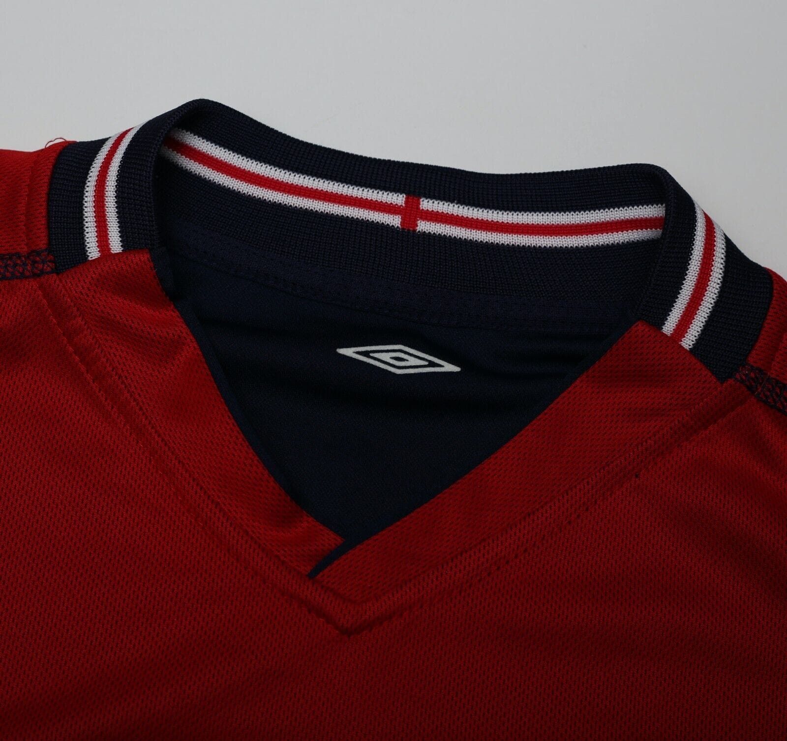 2002/04 BECKHAM #7 England Vintage Umbro Away LS Football Shirt XL Argentina WC