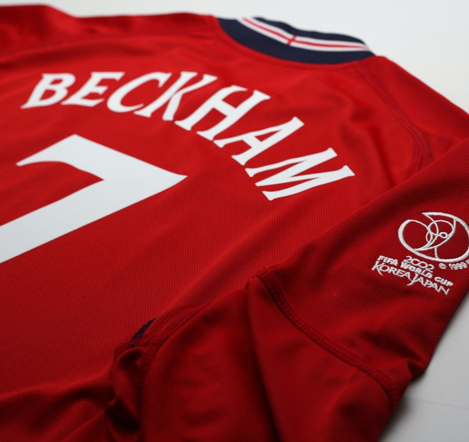 2002/04 BECKHAM #7 England Vintage Umbro Away LS Football Shirt XL Argentina WC