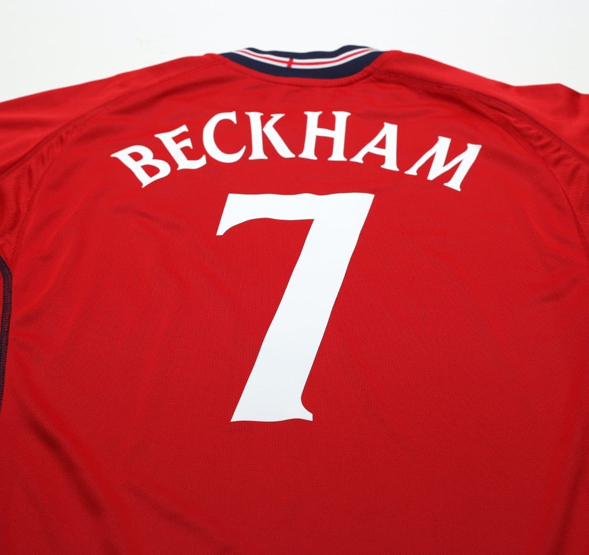 2002/04 BECKHAM #7 England Vintage Umbro Away LS Football Shirt XL Argentina WC