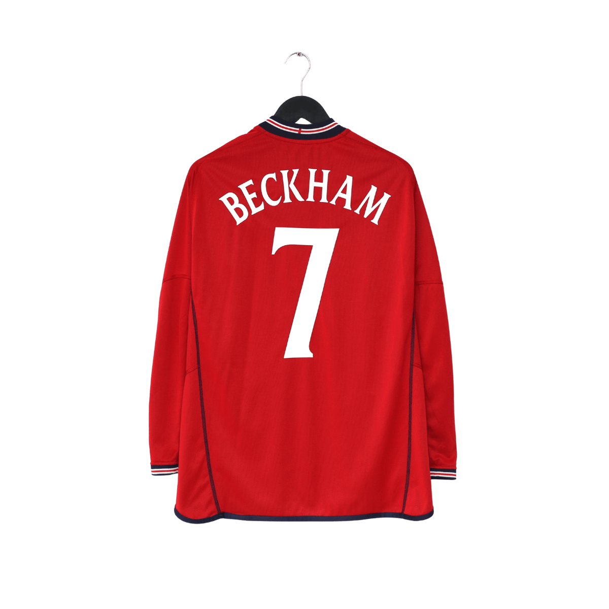 2002/04 BECKHAM #7 England Vintage Umbro Away LS Football Shirt XL Argentina WC