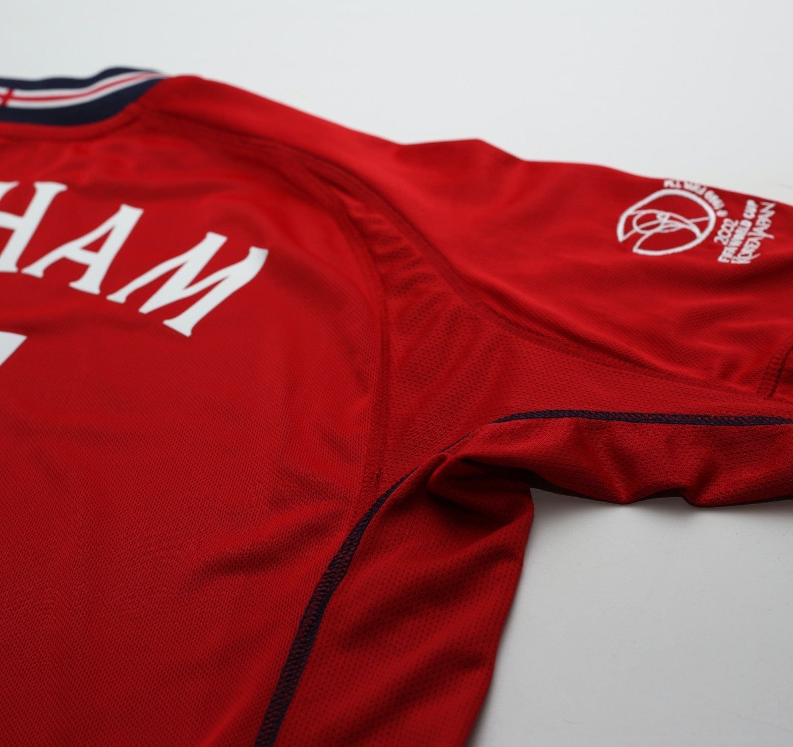 2002/04 BECKHAM #7 England Vintage Umbro Away LS Football Shirt XL Argentina WC