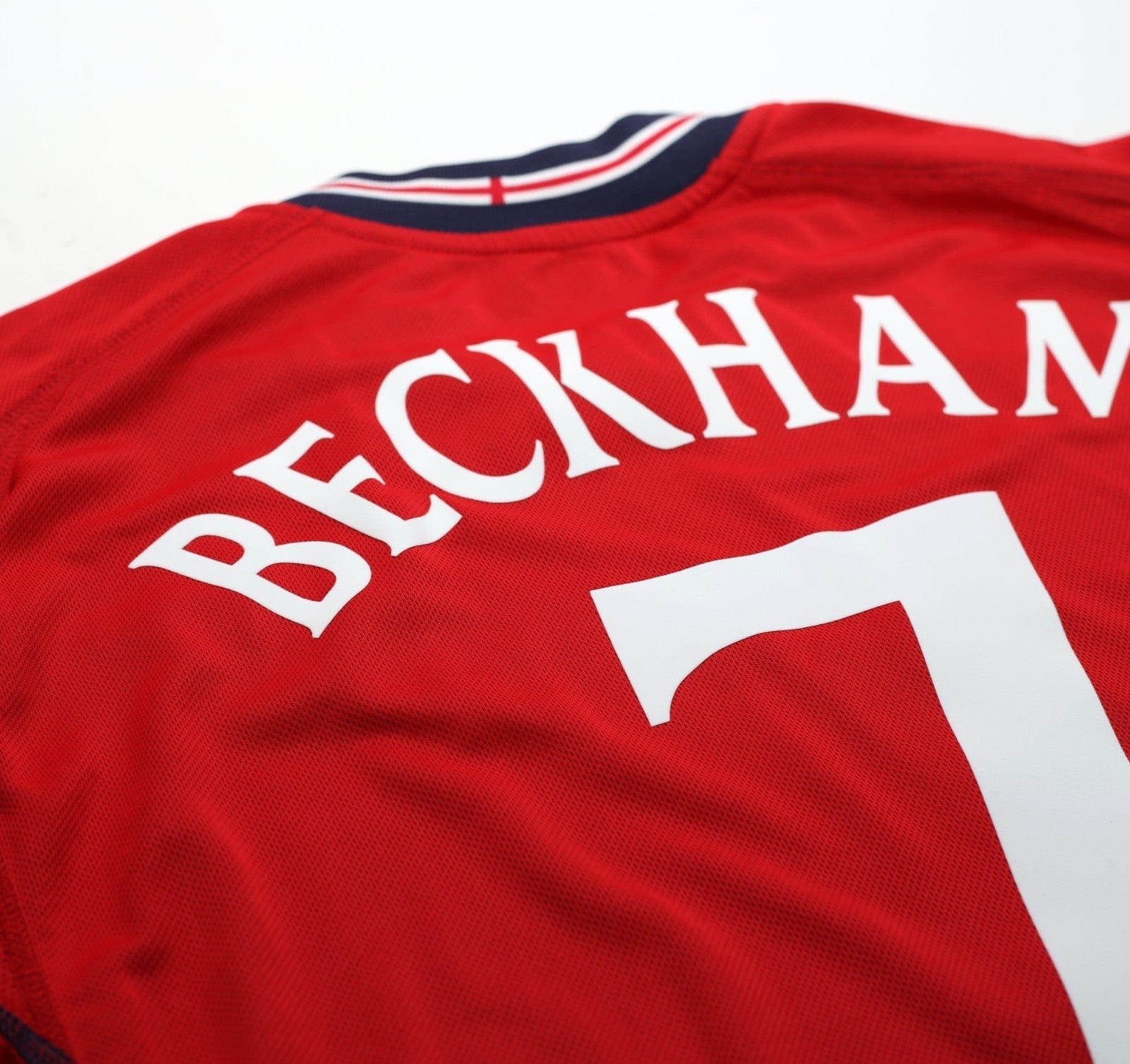 2002/04 BECKHAM #7 England Vintage Umbro Away LS Football Shirt XL Argentina WC