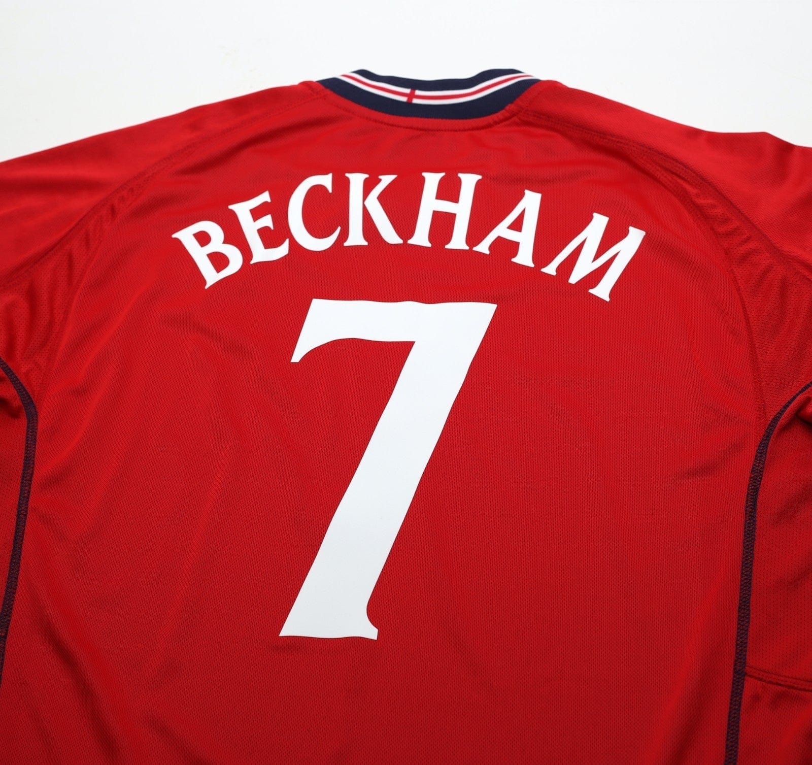 2002/04 BECKHAM #7 England Vintage Umbro Away LS Football Shirt XL Argentina WC