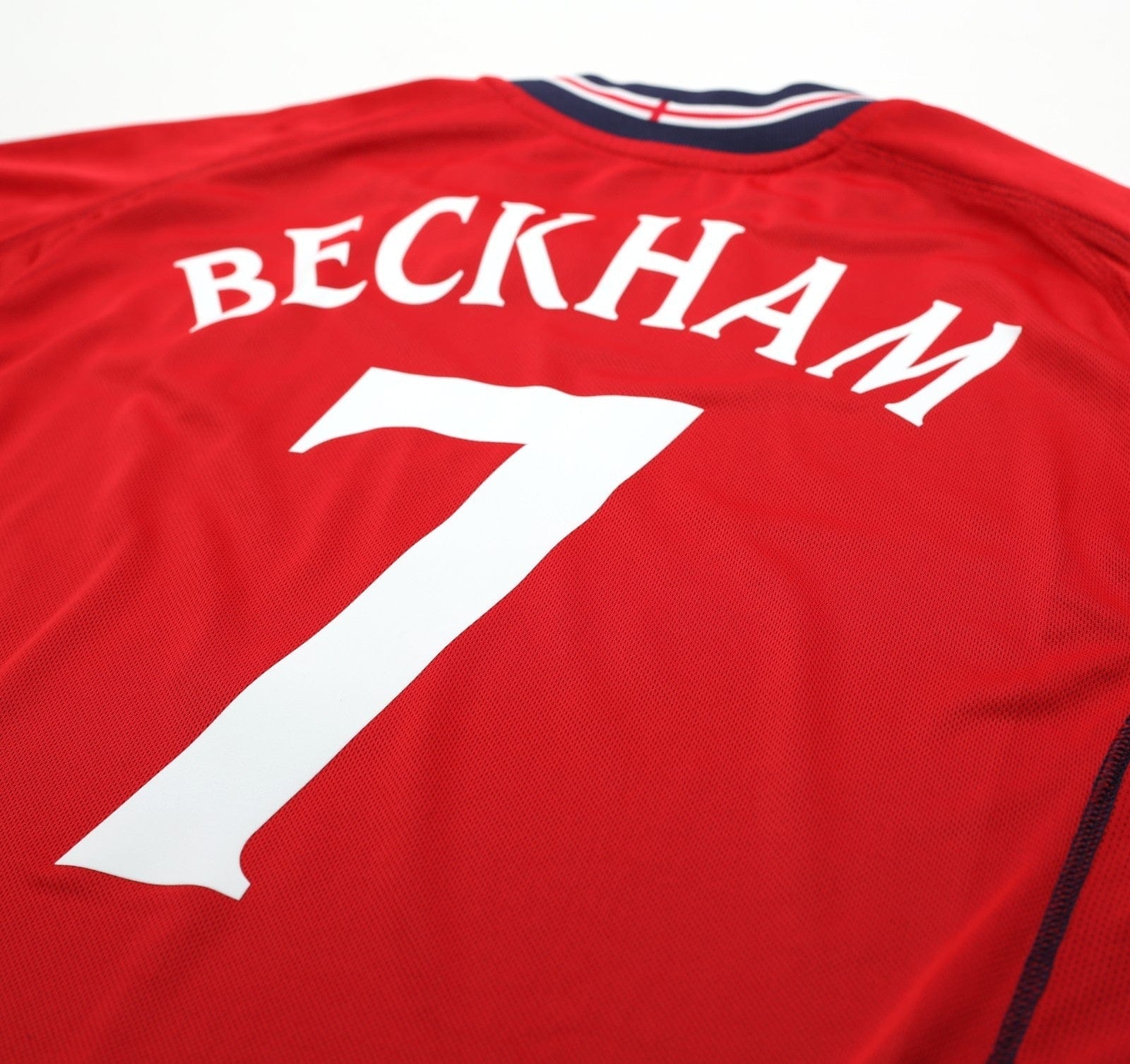 2002/04 BECKHAM #7 England Vintage Umbro Away LS Football Shirt XL Argentina WC